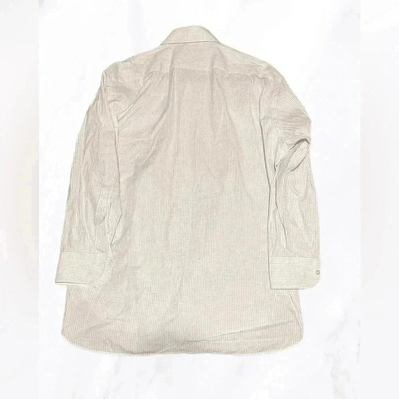 Ermenegildo Zegna regular white black stripe casual long sleeve dress shirt 17.5 - Picture 2 of 5